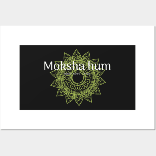 Moksha Hum Sanskrit Mantra Posters and Art